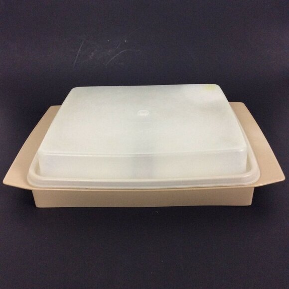 Tupperware Deviled Egg Carrier Keeper Beige Tan 723-2 and 722-2 - Picture 4 of 8